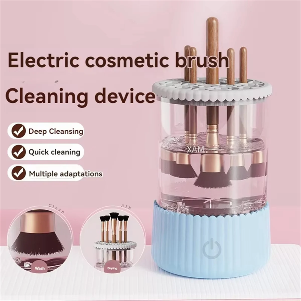 Electric Makeup Brush Cleaner Machine Quick Cleaning Makeup Brush for Travel Home UsePortable Cleaning Machine BA52Q