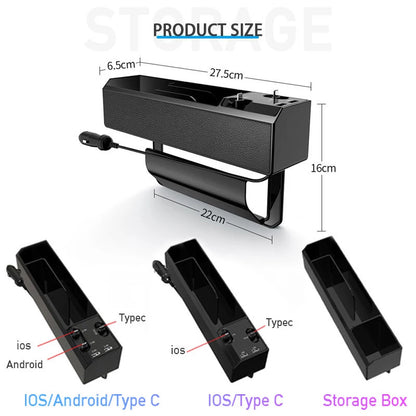 Car Organizer with Charger Cable