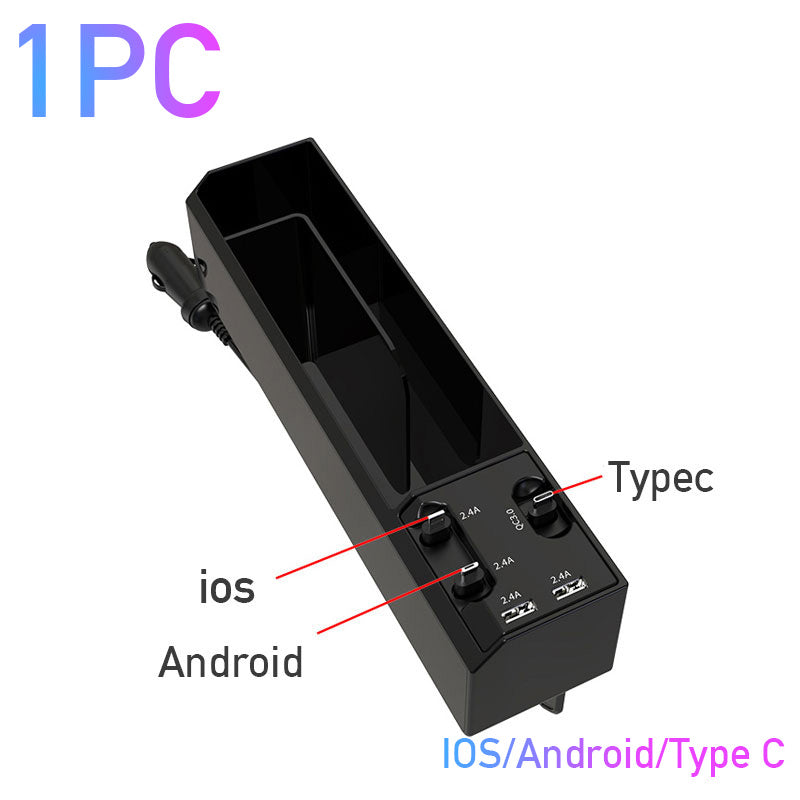 Car Organizer with Charger Cable