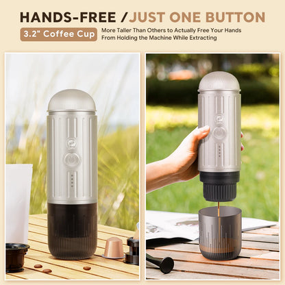 Portable Espresso Maker for Easy Home & Travel Brewing