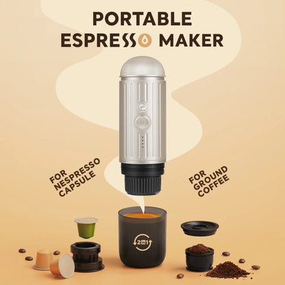 Portable Espresso Maker for Easy Home & Travel Brewing
