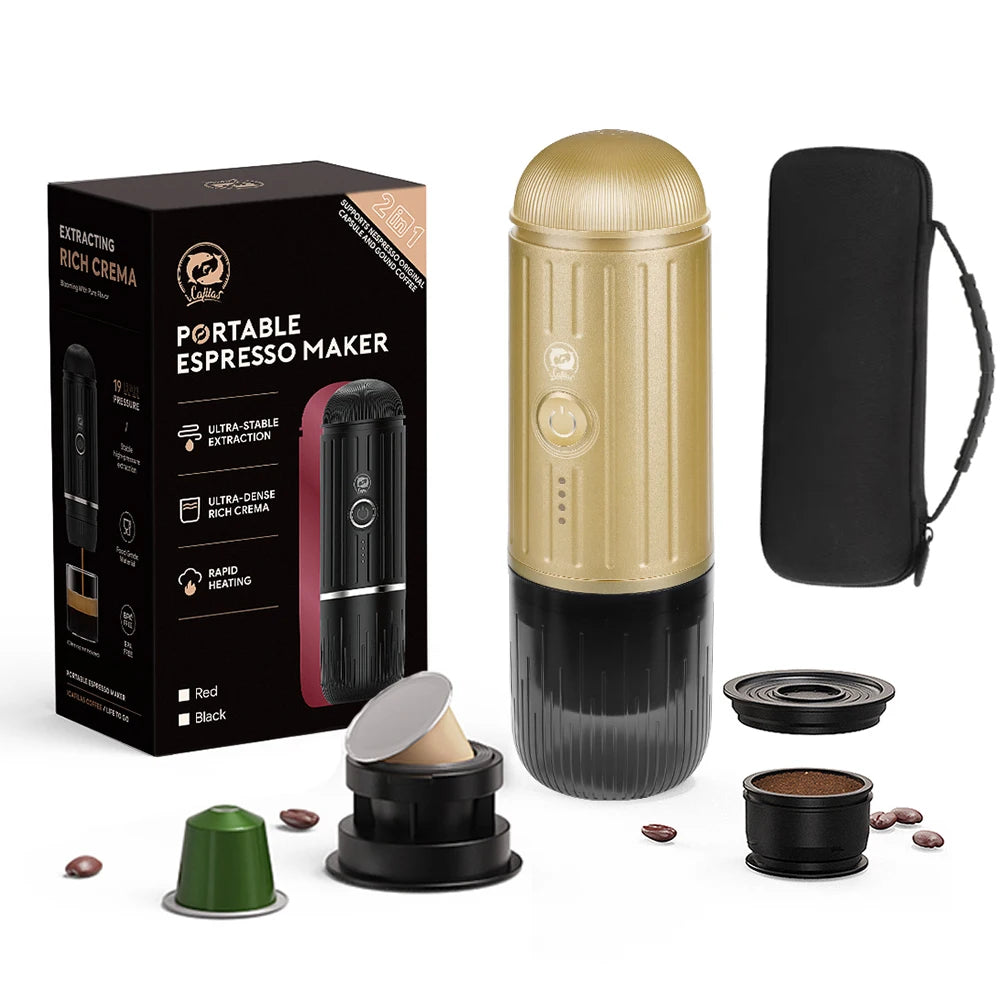Portable Espresso Maker for Easy Home & Travel Brewing