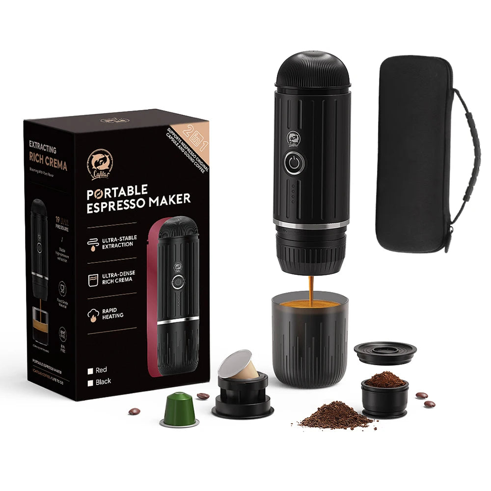 Portable Espresso Maker for Easy Home & Travel Brewing