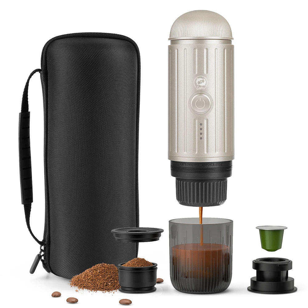Portable Espresso Maker for Easy Home & Travel Brewing