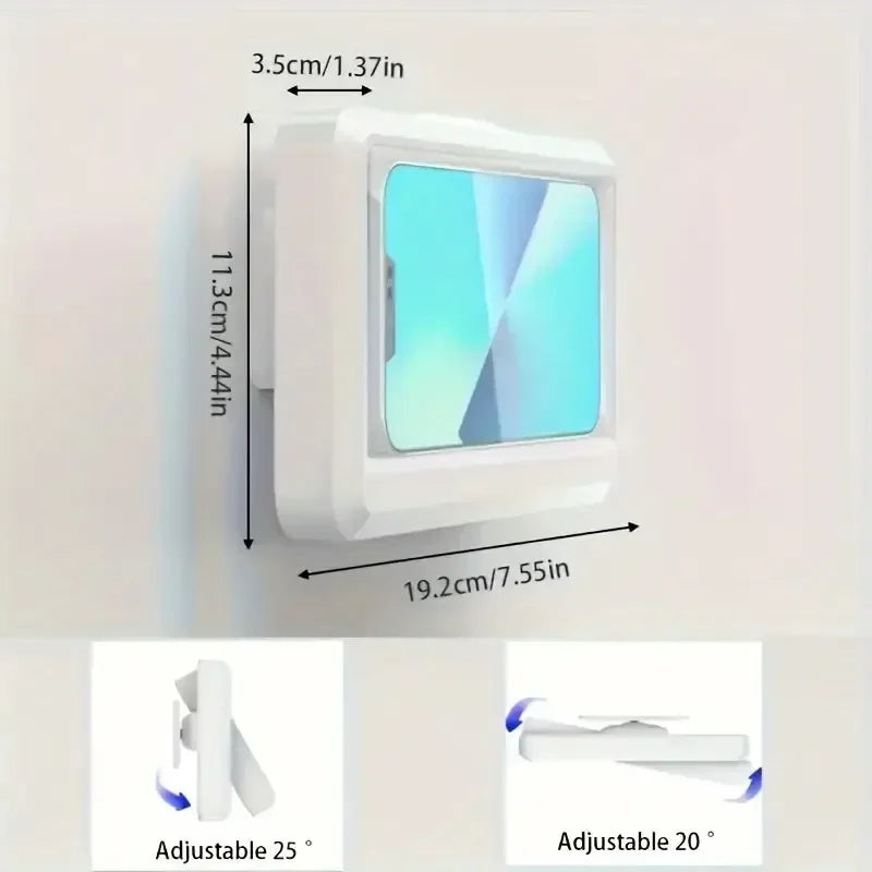 360°Rotatable Shower Phone Mount, Anti-Fog, Wall Mountable, Adjustable, Waterproof, Touchable Shower Phone Holder Shell Mount, C