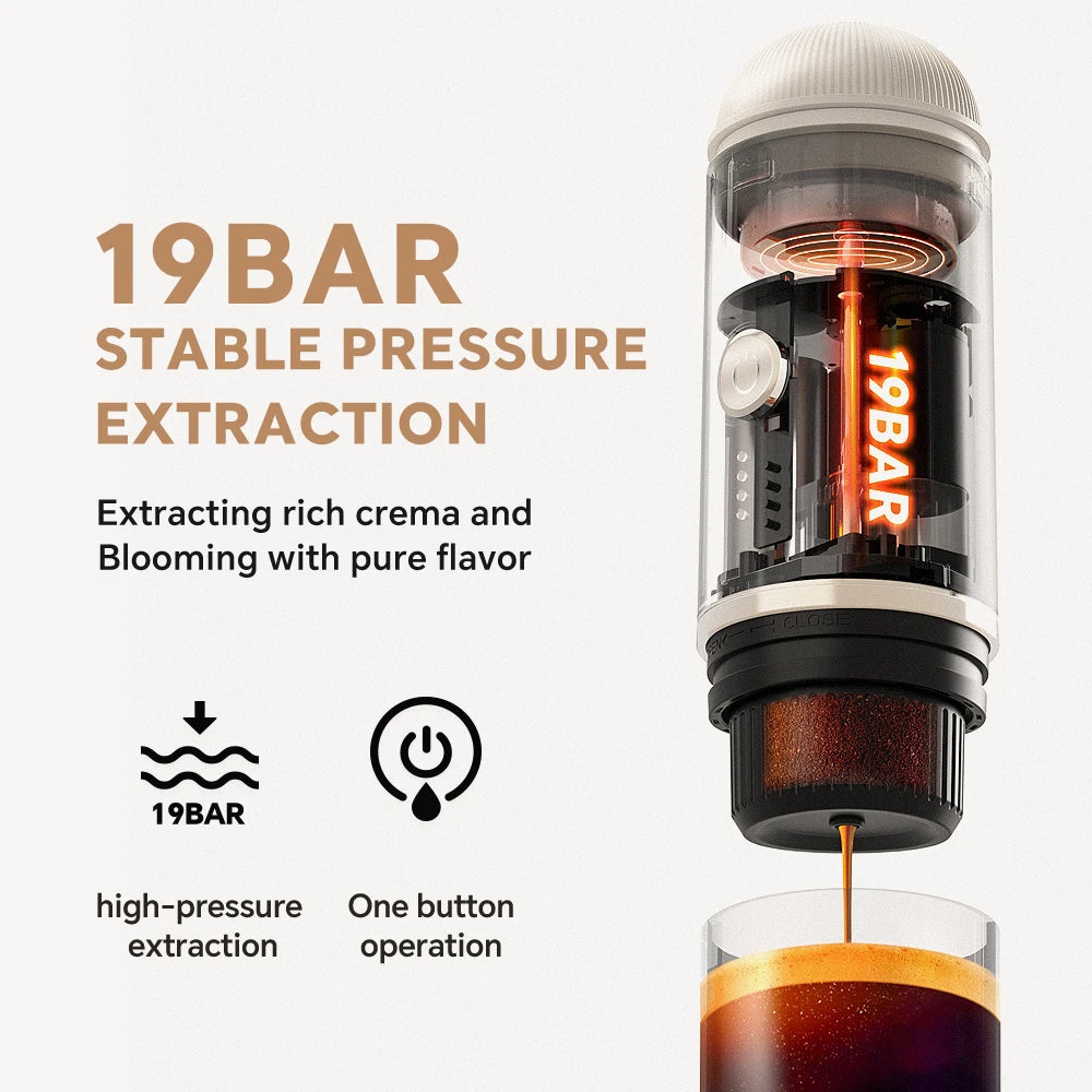 Portable Espresso Maker for Easy Home & Travel Brewing